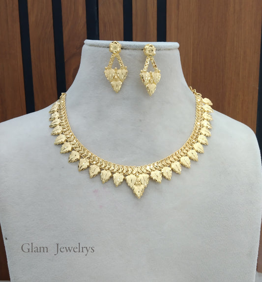 Indian Jewellery Necklace set/Gold finish 1 gram forming gline Jewellery