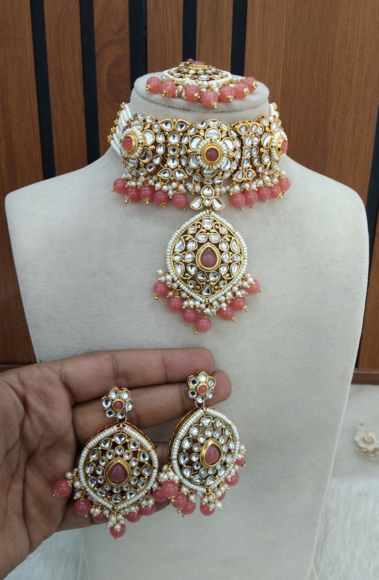 Gaajri Indian jewellery  kundan choker Raman  set