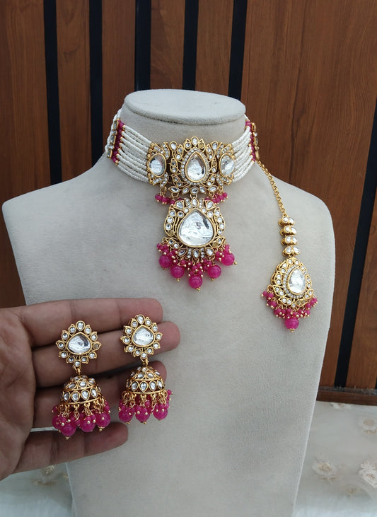 Gaajri Indian Jewellery  Kundan choker Urvi Set