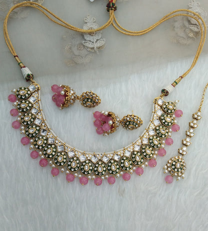 Gajjri Kundan necklace Set/ Gold kundan Indian jewelry kundan Tanvi sets