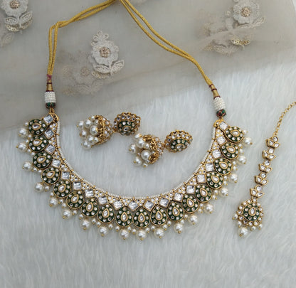 Gold Kundan necklace Set/ Gold kundan Indian jewelry kundan Tanvi sets