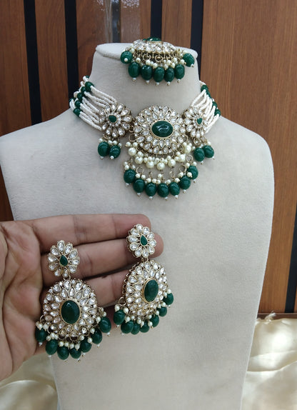 Green Choker Indian Keyvan jewellery