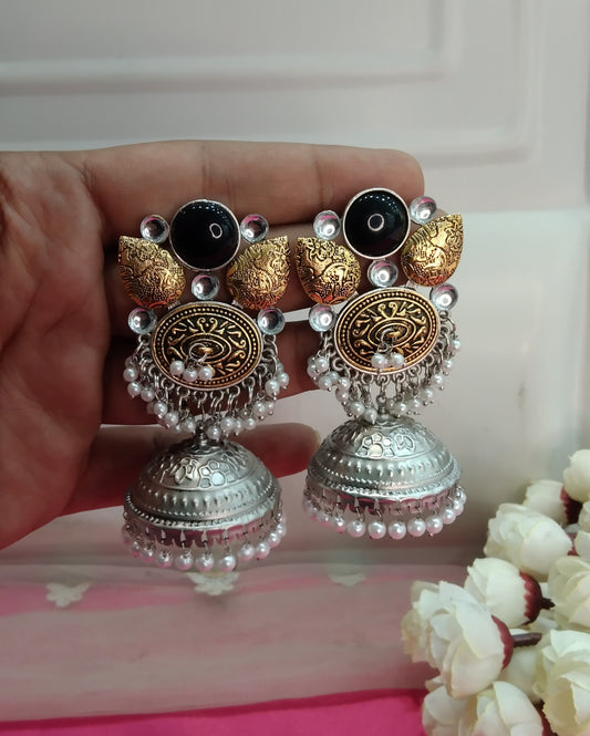 Brass Jhumka Bollywood Prabha Earrings