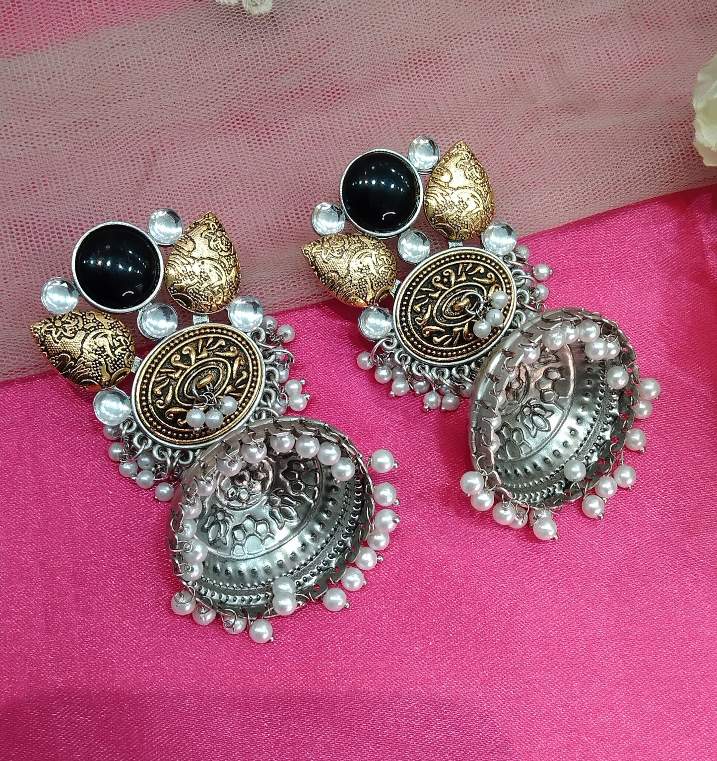 Brass Jhumka Bollywood Prabha Earrings