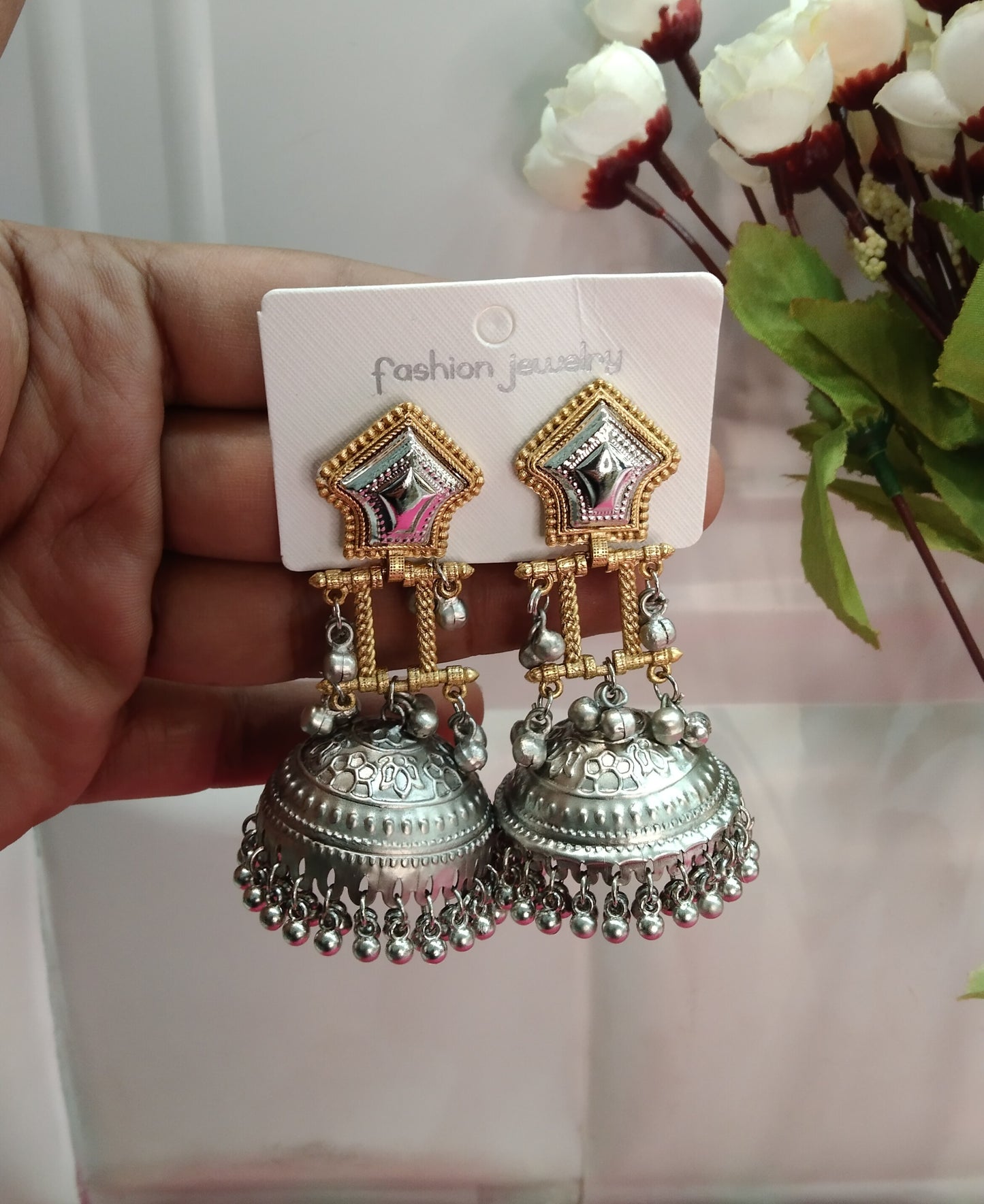 Brass Jhumka Bollywood Bhanshi Earrings