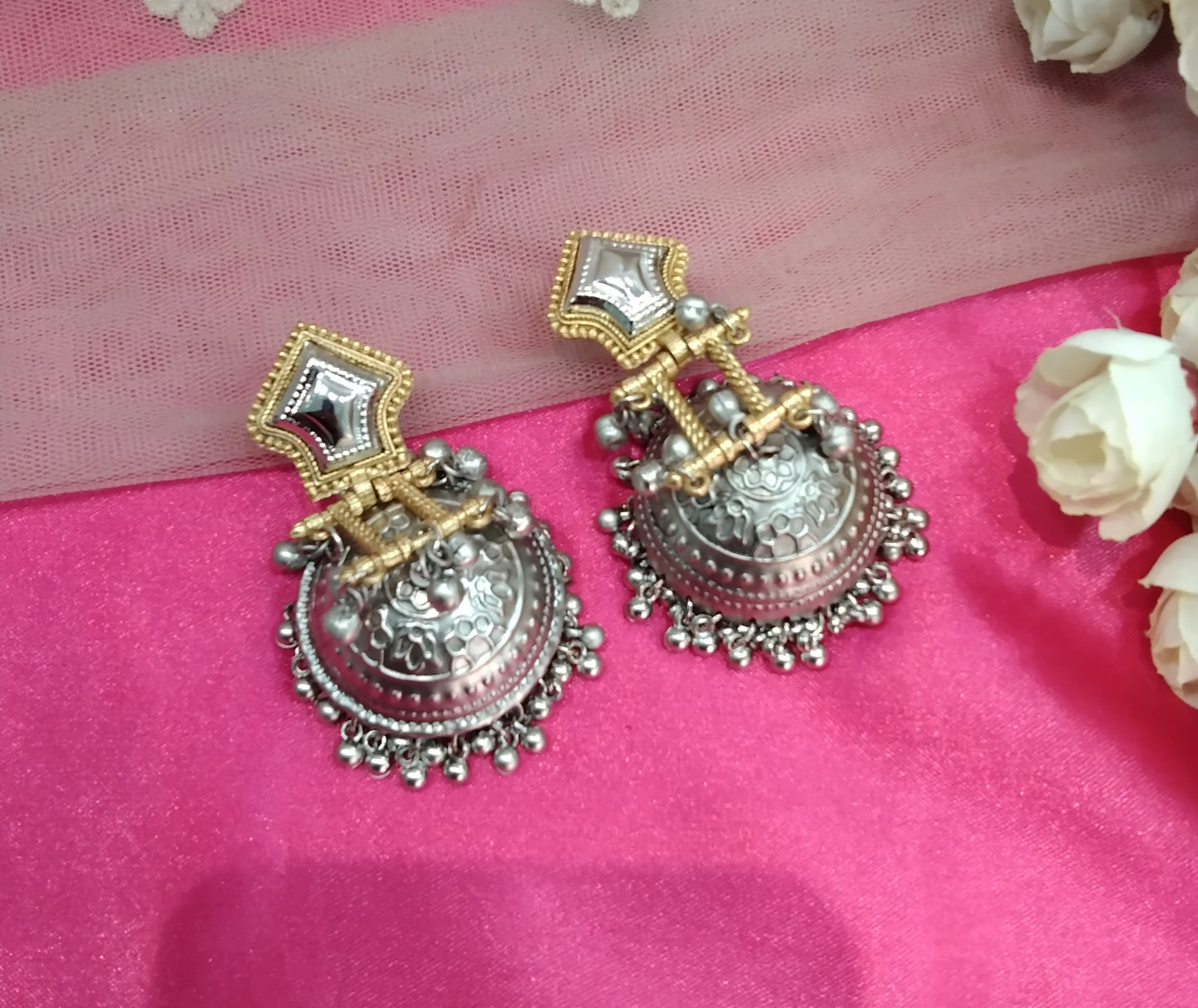 Brass Jhumka Bollywood Bhanshi Earrings