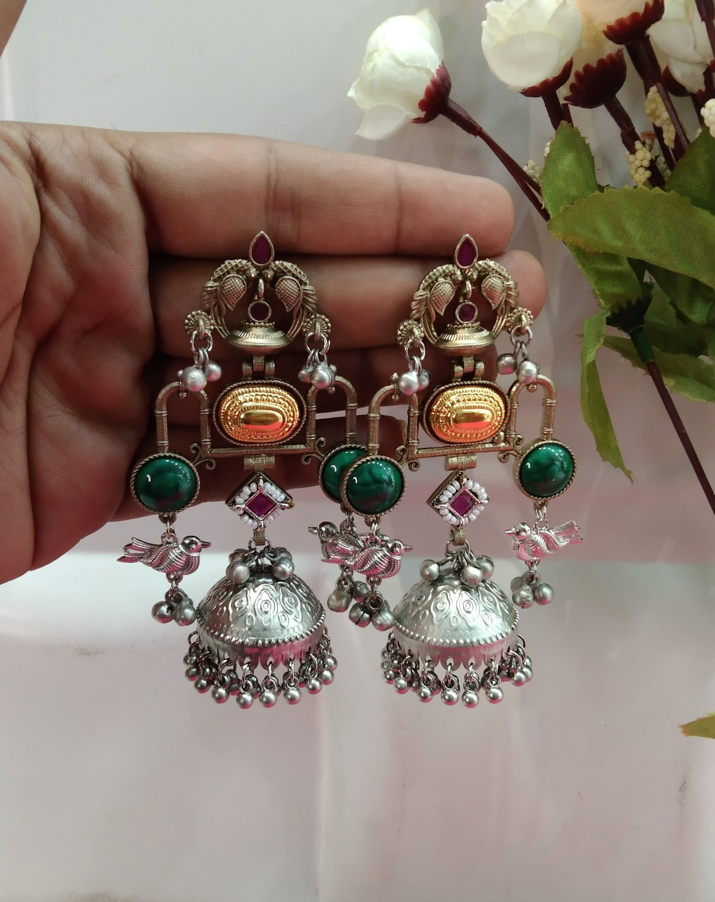 Brass Jhumka Bollywood  Priniti Earrings