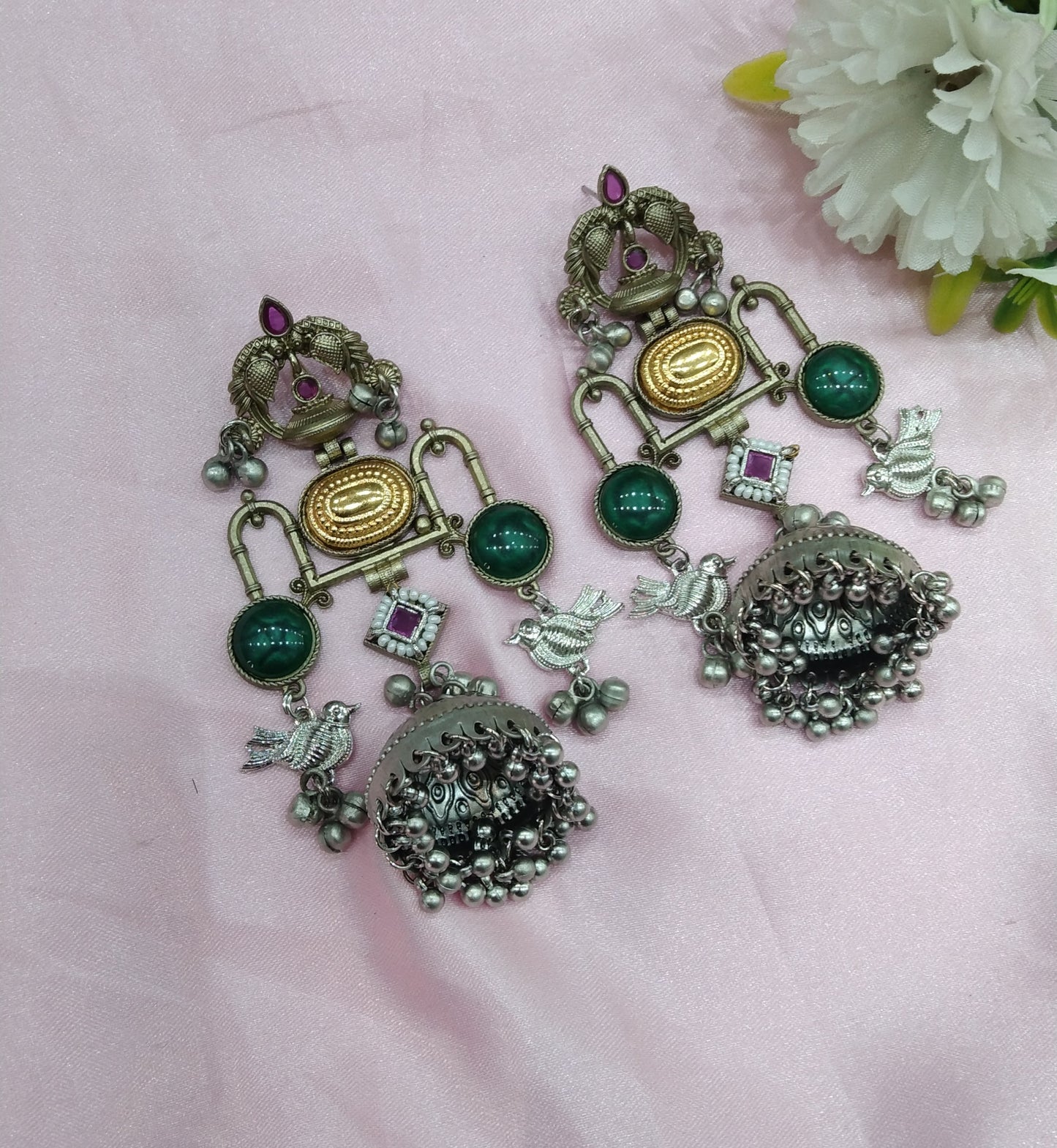 Brass Jhumka Bollywood  Priniti Earrings