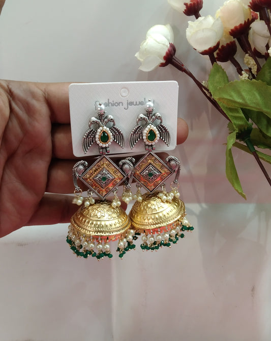 Brass Jhumka Bollywood  Priniti Earrings