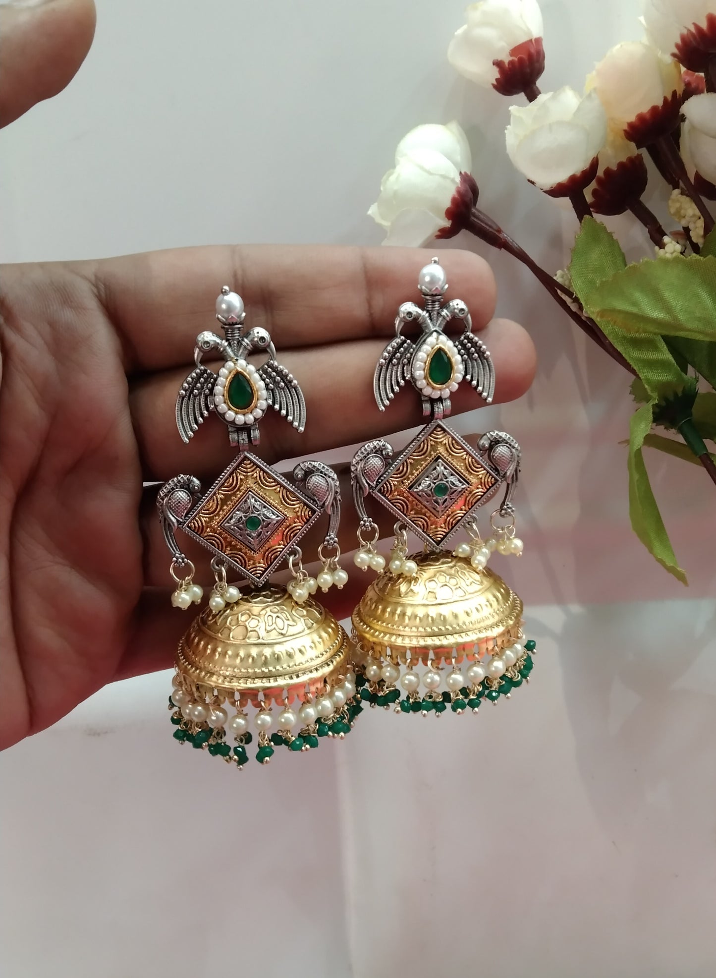 Brass Jhumka Bollywood  Priniti Earrings