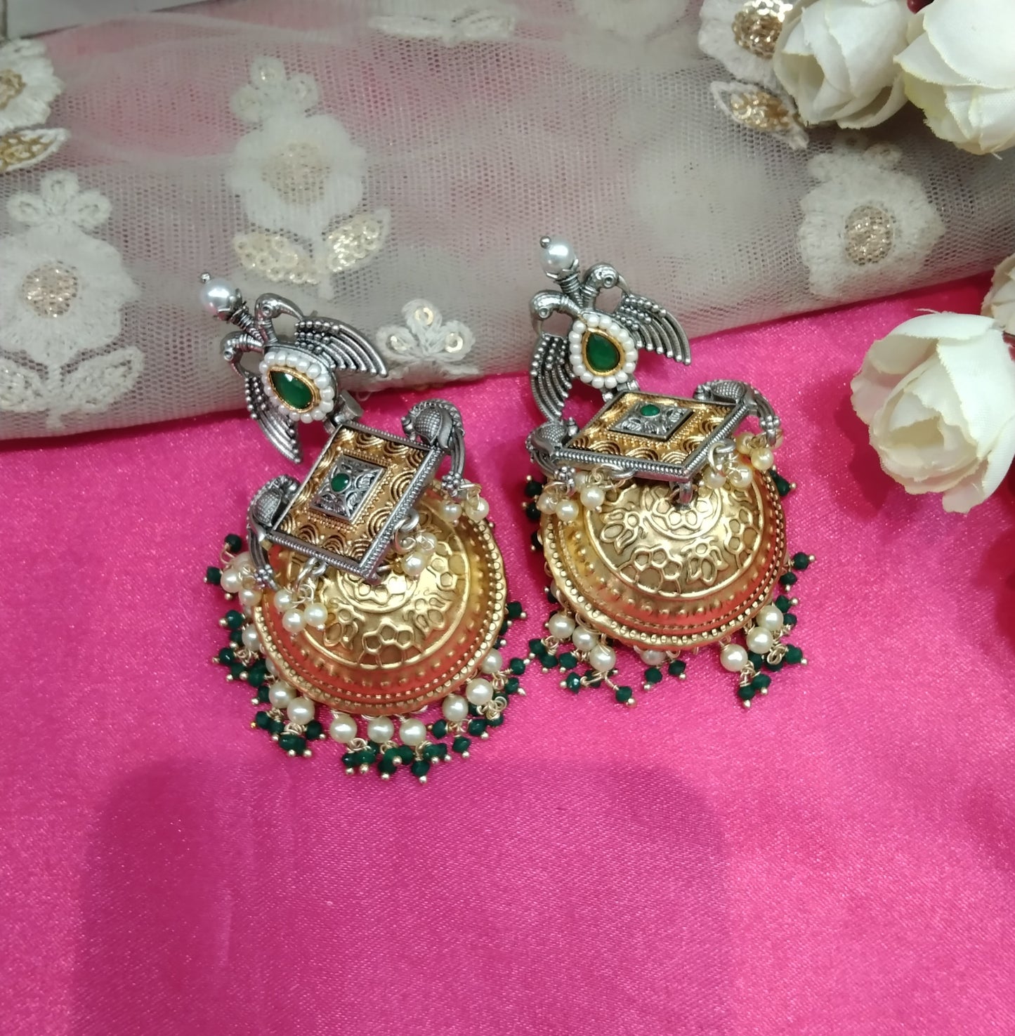 Brass Jhumka Bollywood  Priniti Earrings