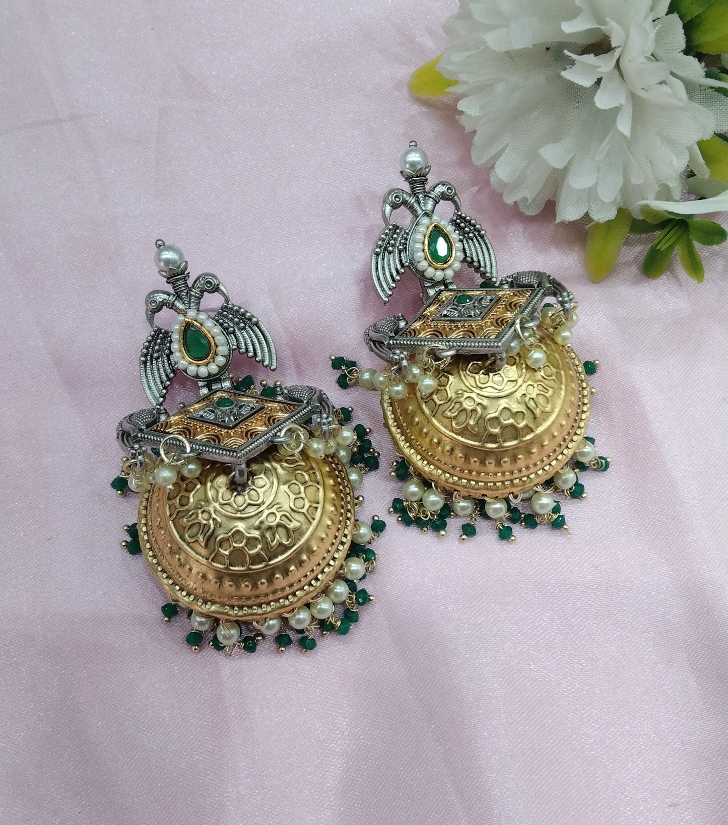 Brass Jhumka Bollywood  Priniti Earrings