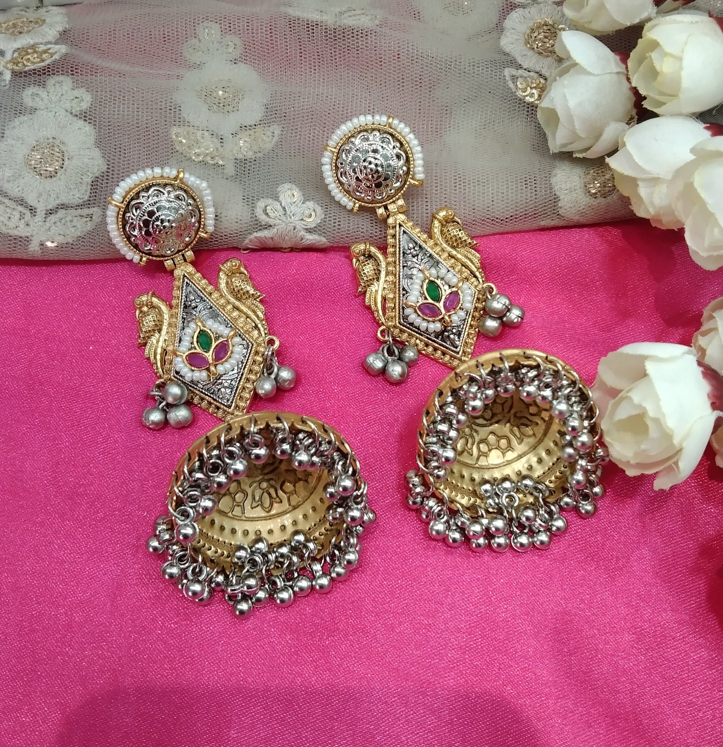 Brass Jhumka Bollywood  Priniti Earrings