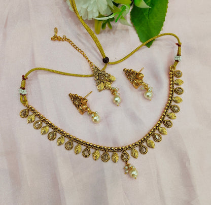 Gold Polki Necklace Indian Jewellery Studio Set