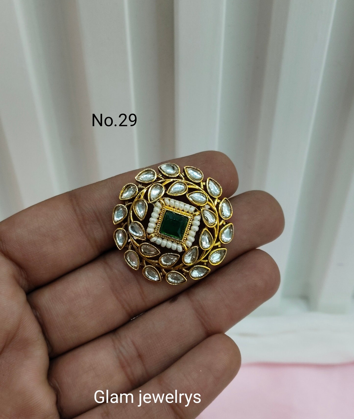 Kundan Adjustable Indian Finger Rings