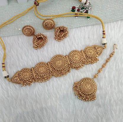 Gold Polki Choker Indian Jewellery Jannvi Set