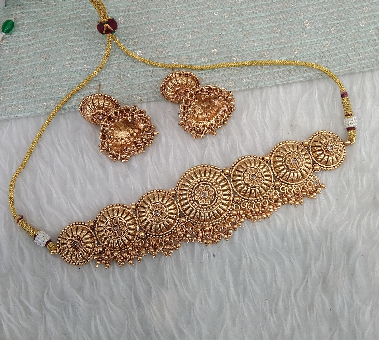 Gold Polki Choker Indian Jewellery Jannvi Set