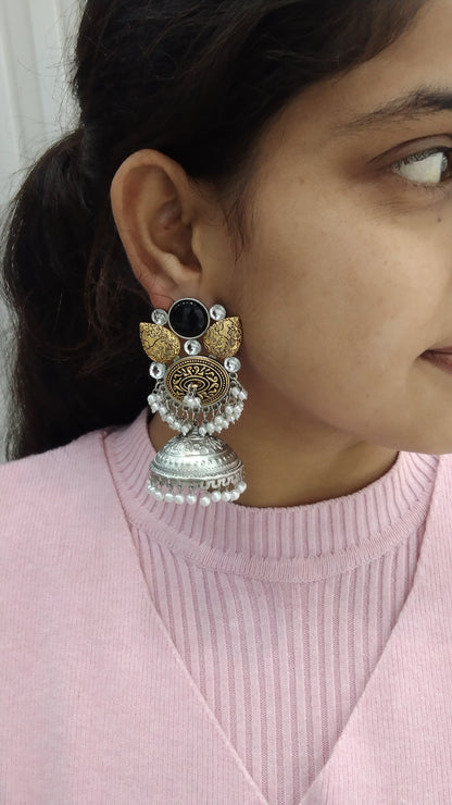 Brass Jhumka Bollywood Prabha Earrings