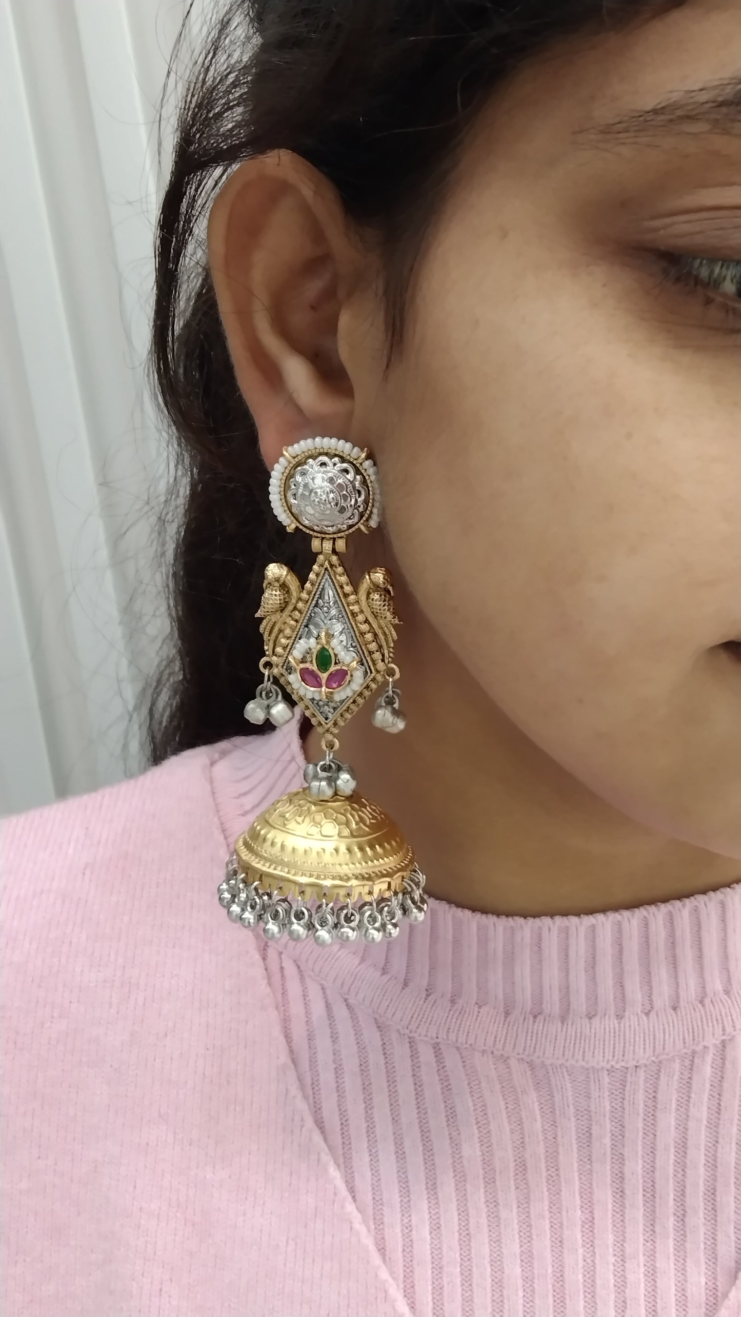 Brass Jhumka Bollywood  Priniti Earrings