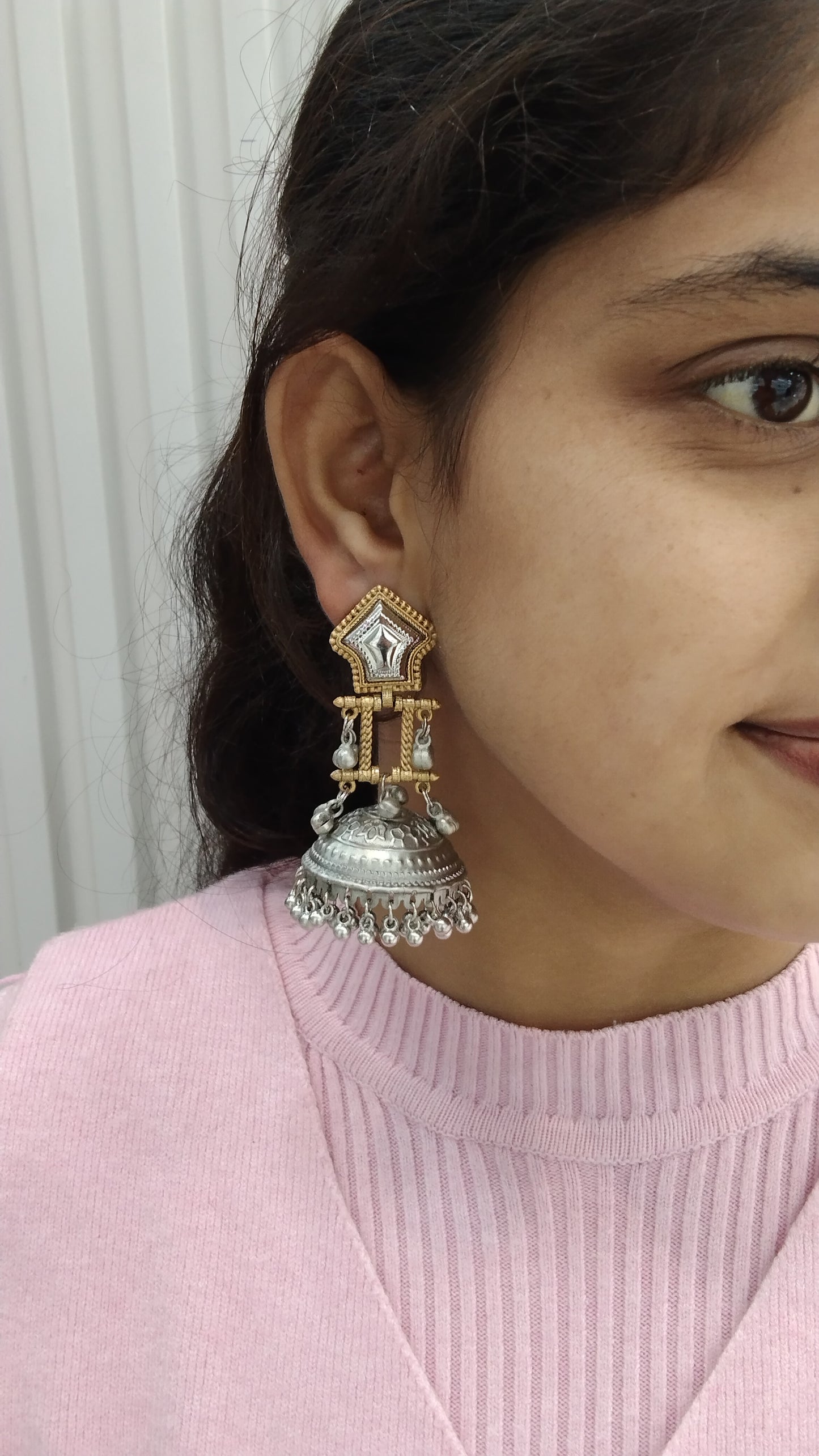 Brass Jhumka Bollywood Bhanshi Earrings