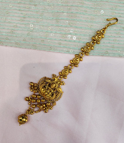 Gold polki Tikka Jewellery  Headpiece Gurpiar Set