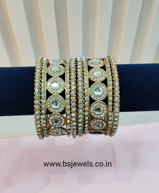 Indian bangles jewelry Set/Traditional bollywood jewelry/Antique gold bangles