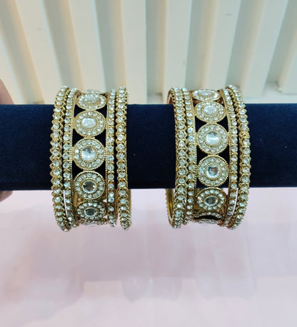 Indian bangles jewelry Set/Traditional bollywood jewelry/Antique gold bangles