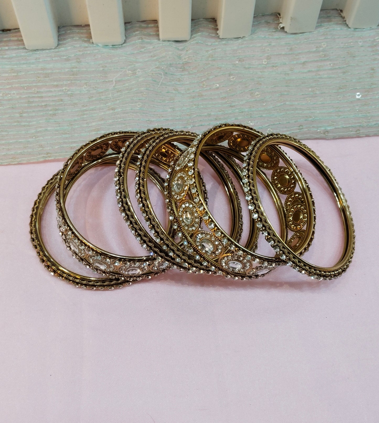 Indian bangles jewelry Set/Traditional bollywood jewelry/Antique gold bangles