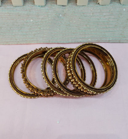 Indian bangles jewelry Set/Traditional bollywood jewelry/Antique gold bangles