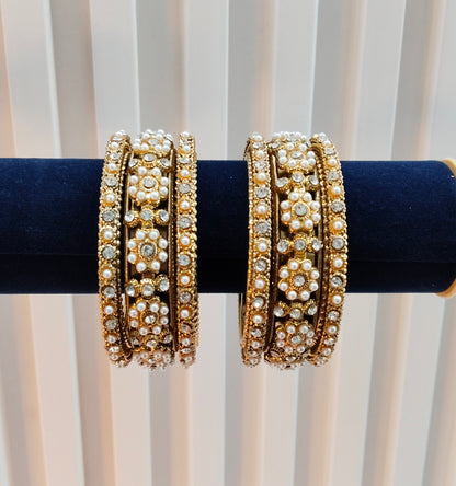 Indian bangles jewelry Set/Traditional bollywood jewelry/Antique gold bangles