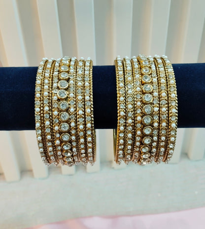 Indian bangles jewelry Set/Traditional bollywood jewelry/Antique gold bangles