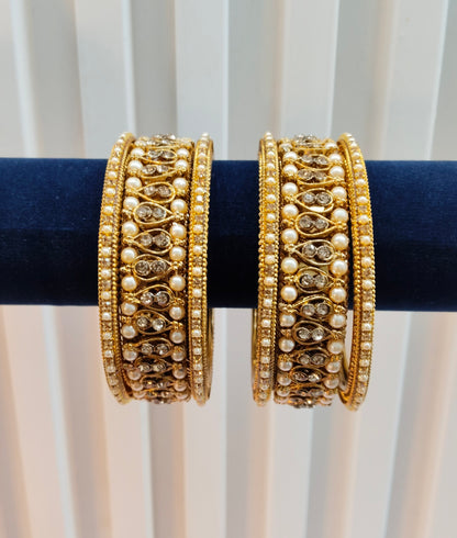 Indian bangles jewelry Set/Traditional bollywood jewelry/Antique gold bangles