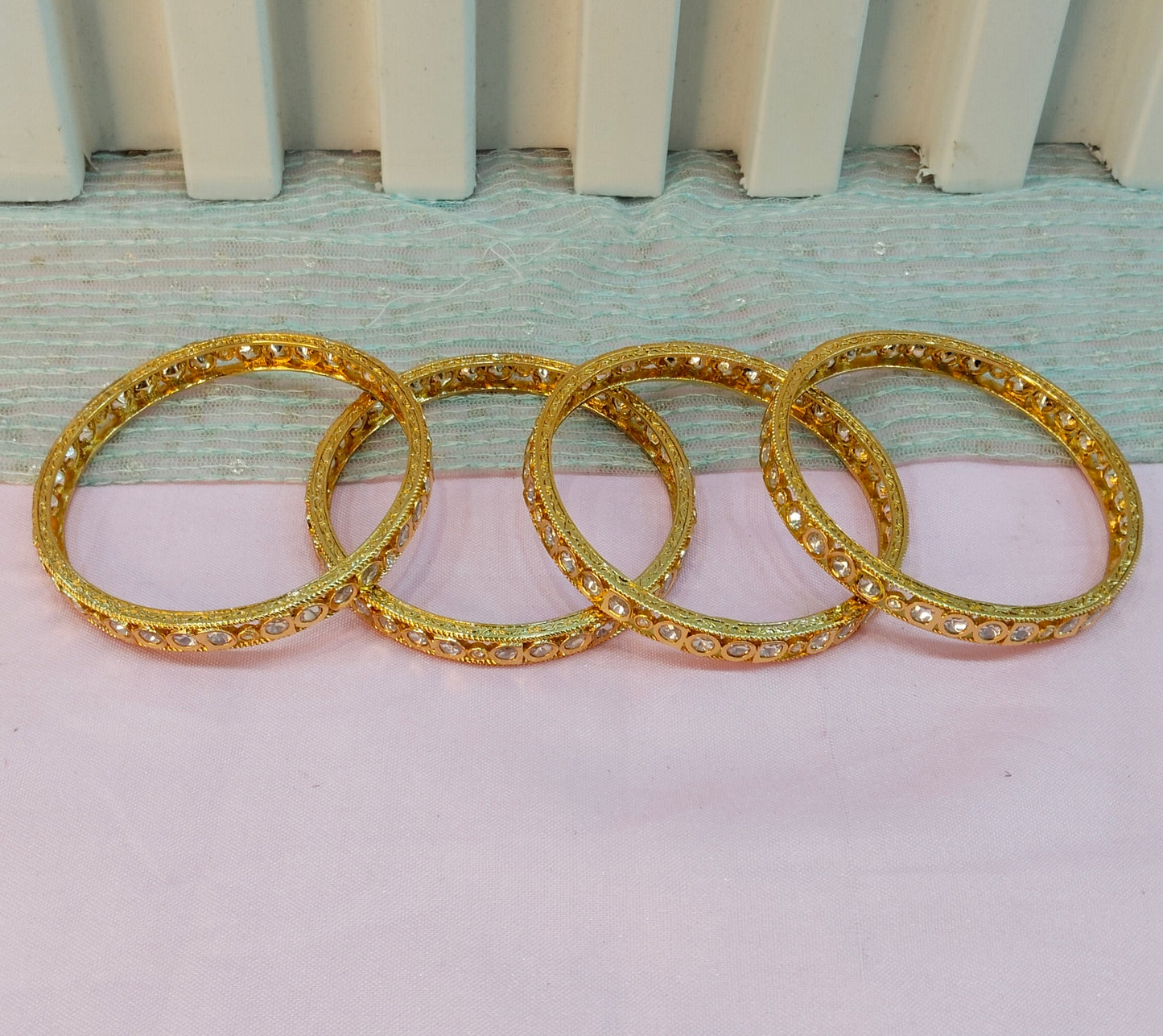 2.6 Size Indian bangles jewelry /Traditional bollywood jewelry/  Gold bangles