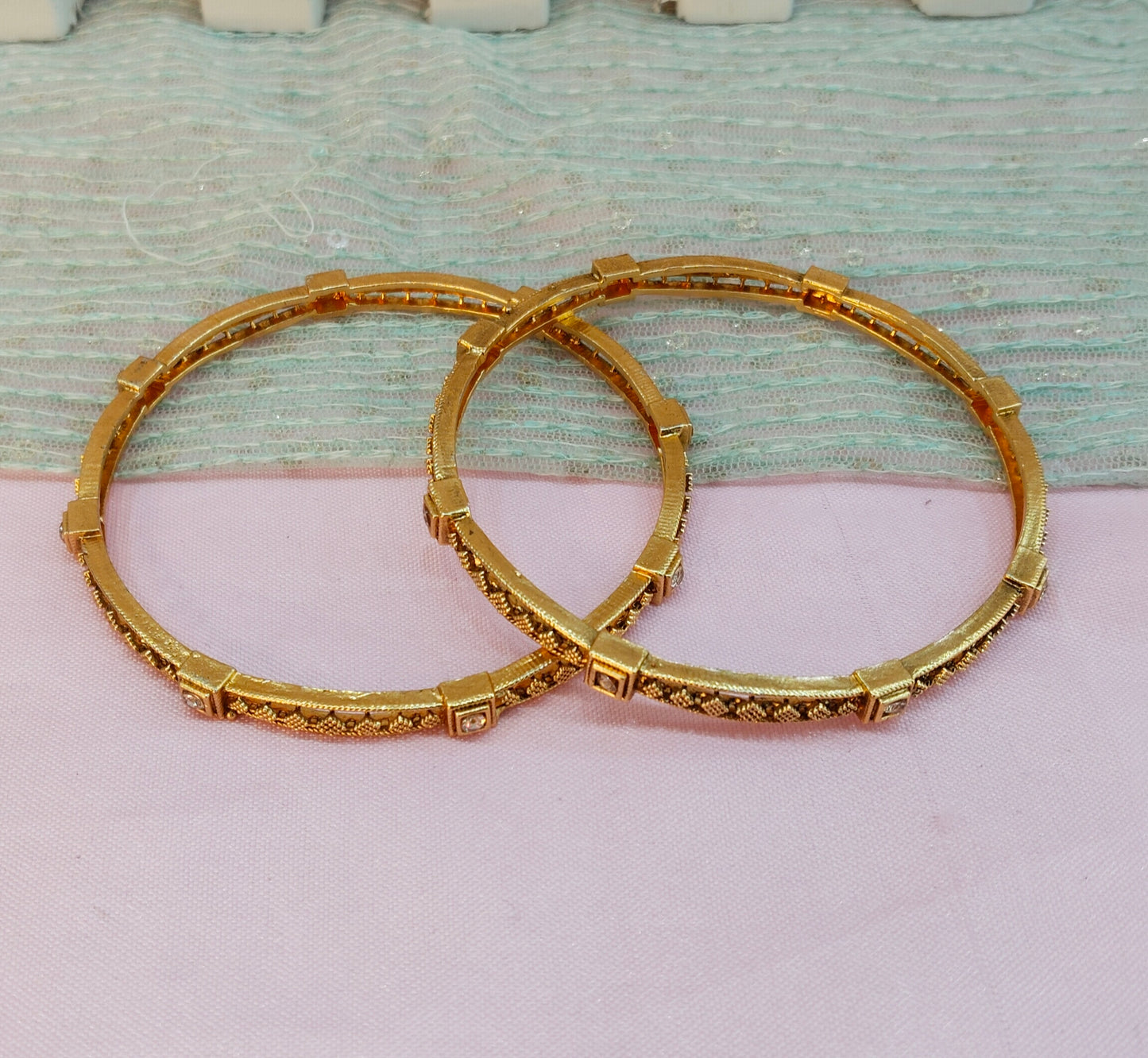 2.8 Size Indian bangles jewelry /Traditional bollywood jewelry/ Gold bangles