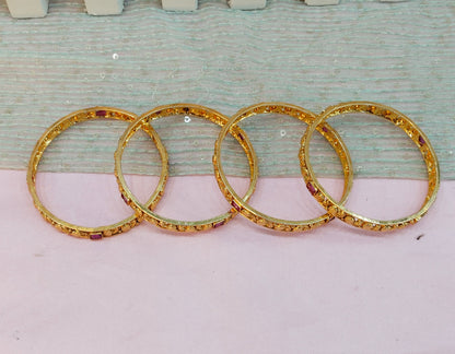 2.4 Size Indian bangles jewelry /Traditional bollywood jewelry/ Gold bangles