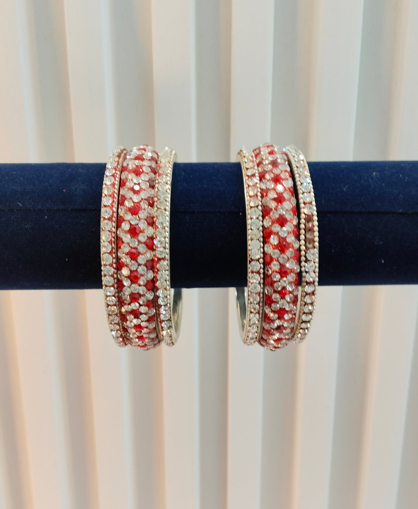 2.6 Size Indian bangles jewelry /Traditional bollywood jewelry/Silver Red Antique bangles