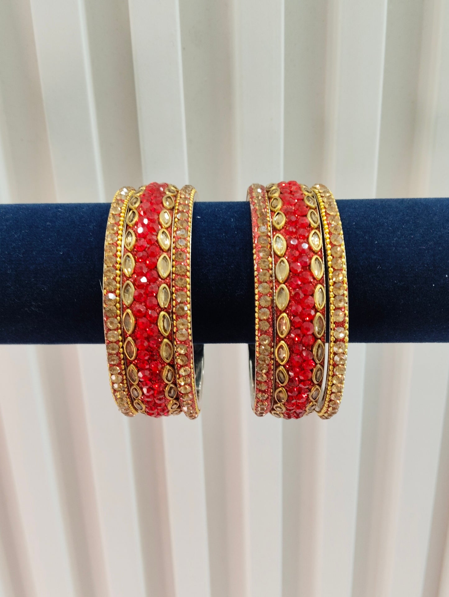 2.6 Size Indian bangles jewelry /Traditional bollywood jewelry/Red Antique bangles