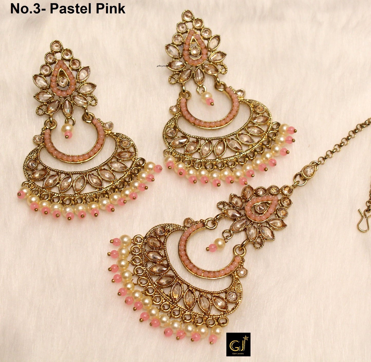 Tikka Set Indian Jewellery/Gold Indian Earrings Tikka Set/Indian Jhumka Jhumki Earrings Set best Jewellery/ Bridal Bollywood Jewellery Set