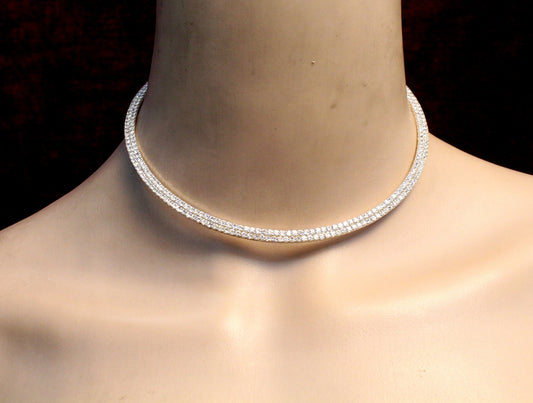 Choker silver /Silver White Bollywood Necklace/Bridesmaid necklace Wedding Jewellry /Women Necklace /Gift for her