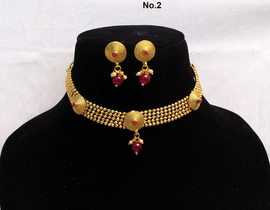 Indian polki Jewellery Necklace Set