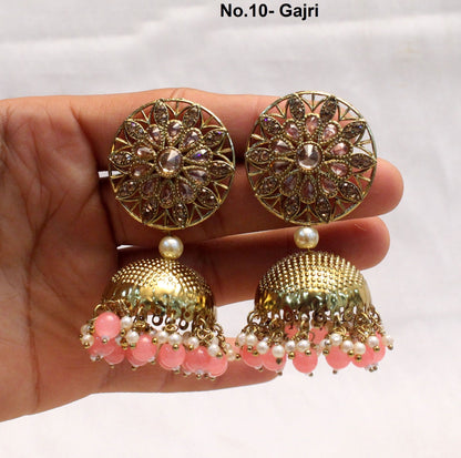 Indian Jhumka Earrings Jewellery/Wedding Indian Jewelry  gajri sam Jhumka