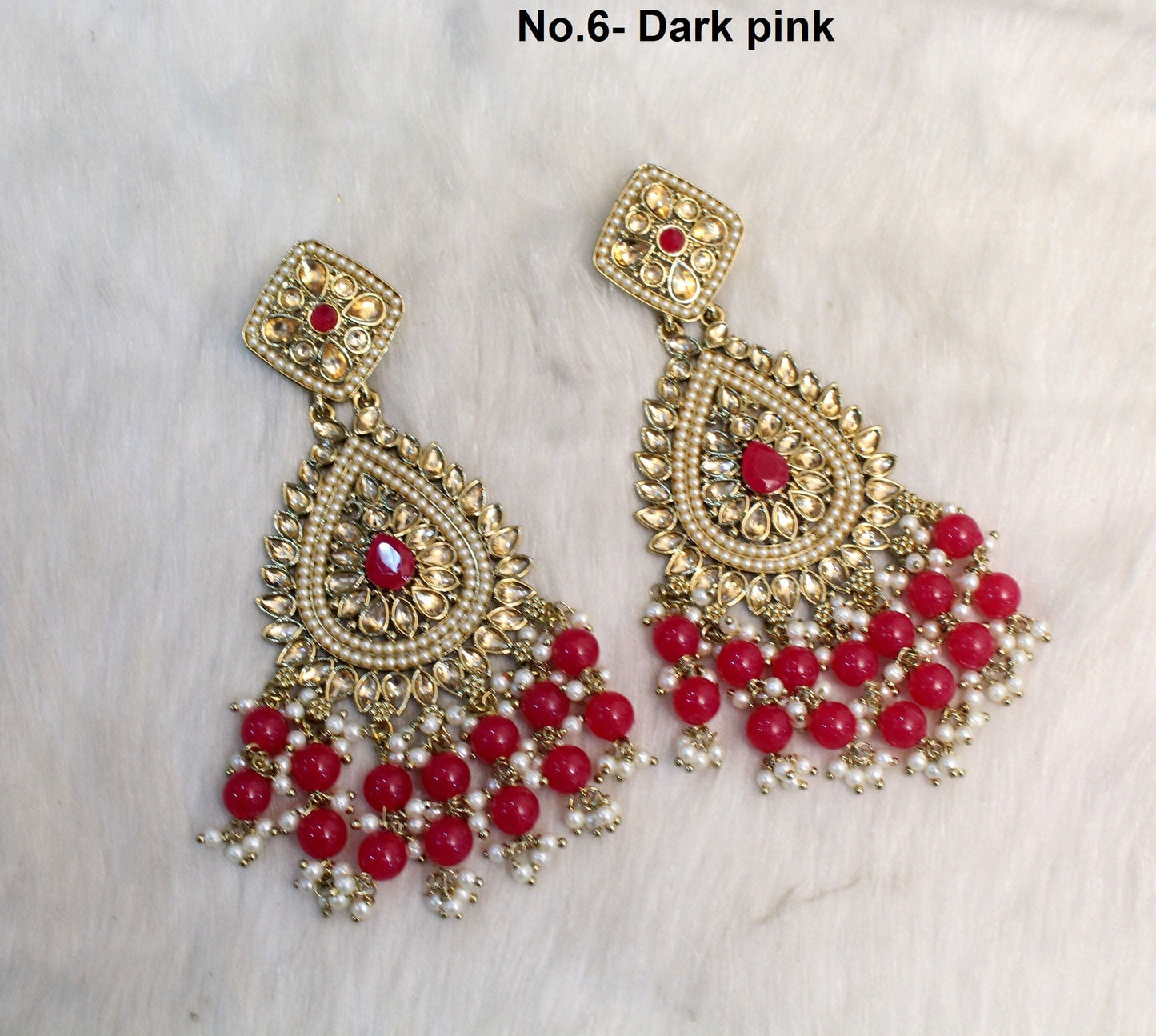 Indian Jewellery/Indian Earrings Set/dark gold ,yellow, mint, dark pink, green  chand balli  Earrings Set tinku Jewellery