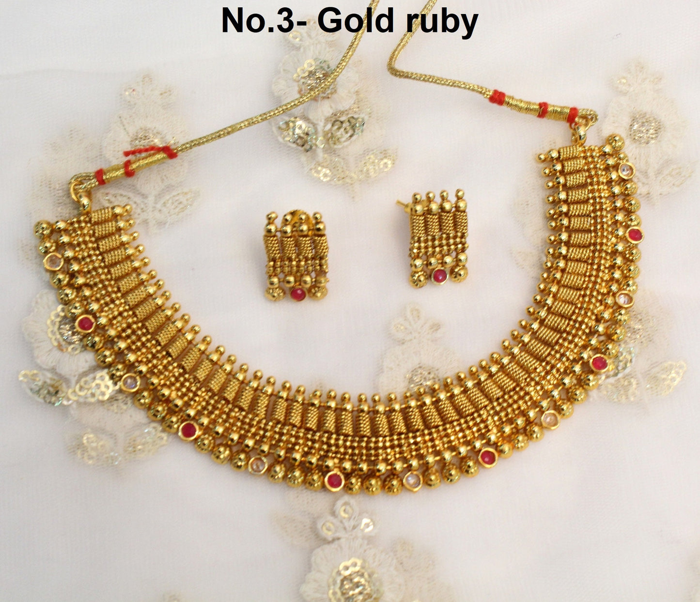 Necklace set indian Jewelry Jewellery Necklace Set/ Gold Necklace set  South Indian bridal bollywood  Jewelry