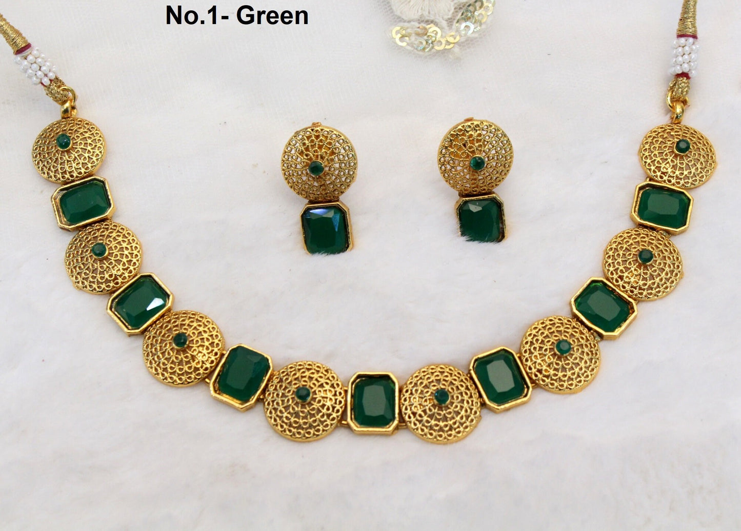 Indian Necklace  Jewellery Set/ Green, Multicolor Bridal Wedding Bollywood Necklace Set/Brides maid set/Delicate sets