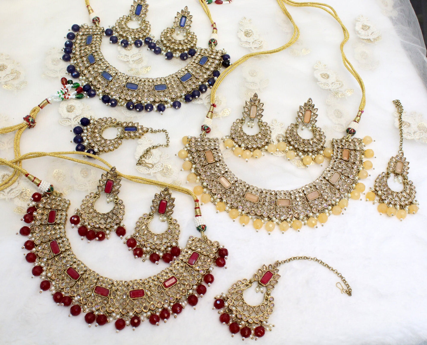 Indian  Jewellery/Dark gold necklace Set/Bollywood Gold Indian Jewelry Jewellery Set /Bridesmaid jewellery sets