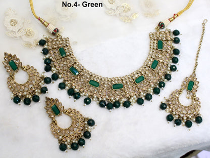 Indian  Jewellery/Dark gold necklace Set/Bollywood Gold Indian Jewelry Jewellery Set /Bridesmaid jewellery sets