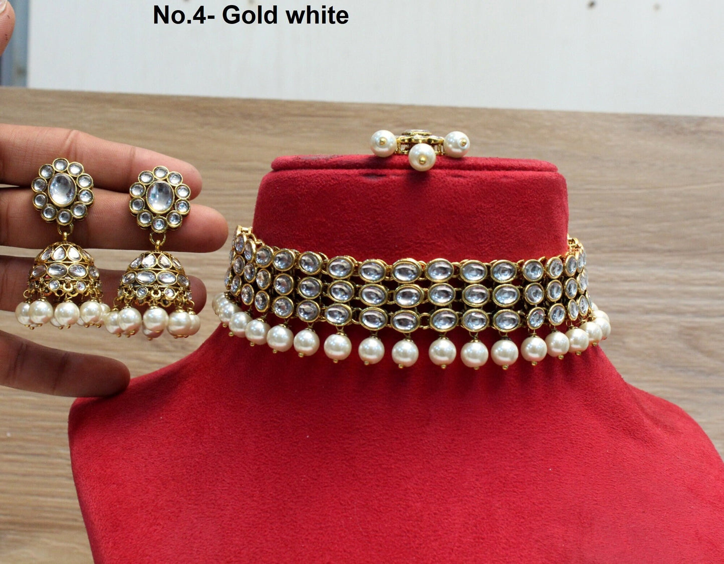 Buy Choker Set Gold kundan Set/ Bollywood Jewellery/kundan Bridesmaid Jewellery/Women Necklace wide set