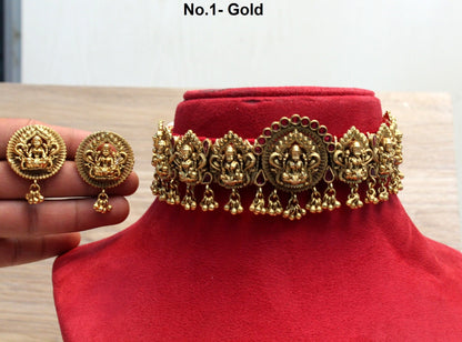 Indian Gold  Jewellery choker set/Gold finish choker Set Bollywood Style