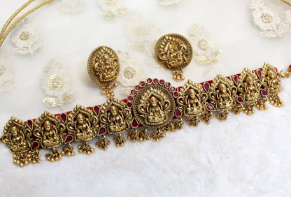 Indian Gold  Jewellery choker set/Gold finish choker Set Bollywood Style