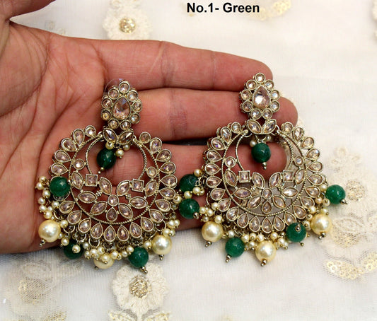 Indian Jewellery/Peacock Indian Earrings/Indian Jhumka Jhumki Earrings Set Jewellery/Pakistani Bollywood Jewellery Set